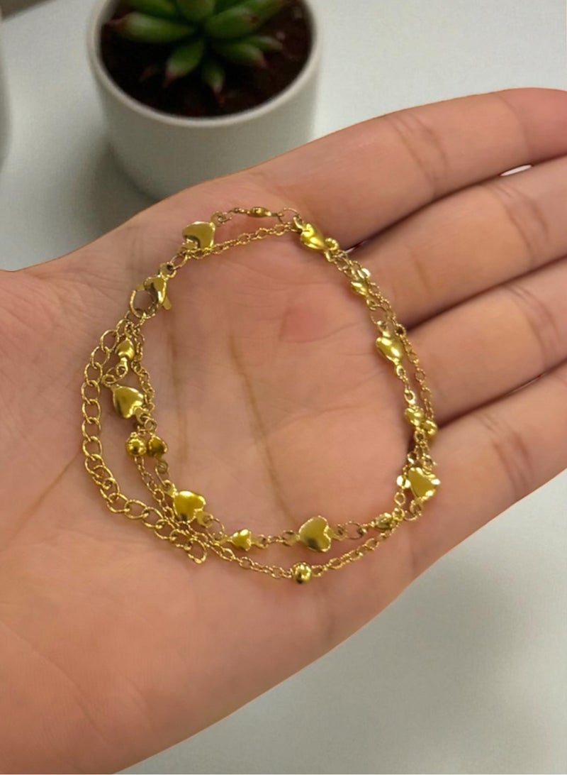 Elegant  High Quality Stainless Steel Gold Plated Bracelet For Women - Image 1